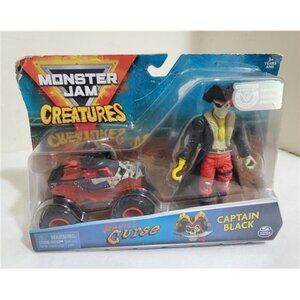 Monster Jam Creatures Pirate's Curse & Captain Black Diecast Car & Figure